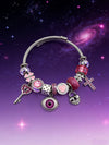 Wholesale Lovely Animal Style Stainless Steel Electroplated Beaded Bracelet With Multielement Oil Drop Rhinestone Jewelry Accessories