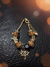 Wholesale Lovely Animal Style Stainless Steel Electroplated Beaded Bracelet With Multielement Oil Drop Rhinestone Jewelry Accessories