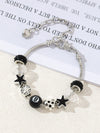 Wholesale Lovely Animal Style Stainless Steel Electroplated Beaded Bracelet With Multielement Oil Drop Rhinestone Jewelry Accessories