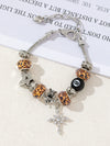 Wholesale Lovely Animal Style Stainless Steel Electroplated Beaded Bracelet With Multielement Oil Drop Rhinestone Jewelry Accessories