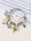 Wholesale Lovely Animal Style Stainless Steel Electroplated Beaded Bracelet With Multielement Oil Drop Rhinestone Jewelry Accessories