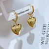 Wholesale Lovely Simple All Match Temperament Heart Shaped Titanium Steel Needle Metal Earrings