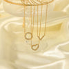 Wholesale Loveshaped Stainless Steel Necklace With 18K Gold Plated And Diamond For Women Ochain Vacuum Real Gold Electroplating In Pvd Furnace Light Luxury And Lovely Niche Jewelry