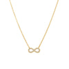 Wholesale Lucky 8 Shaped Zircon Double Layer Stainless Steel Clavicle Chain Necklace For Women With Geometric Pattern And Electroplating