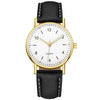 Wholesale Luminous Casual Digital Belt Quartz Watch For Men And Women Metal Case Stainless Steel Buckle Round Dial Ordinary Glass Mirror