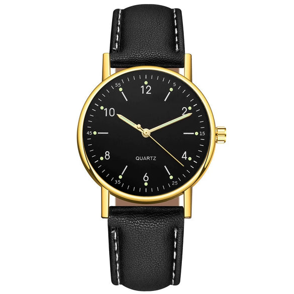 Wholesale Luminous Casual Digital Belt Quartz Watch For Men And Women Metal Case Stainless Steel Buckle Round Dial Ordinary Glass Mirror