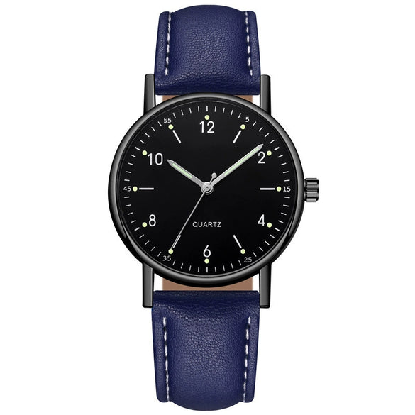 Wholesale Luminous Casual Digital Belt Quartz Watch For Men And Women Metal Case Stainless Steel Buckle Round Dial Ordinary Glass Mirror