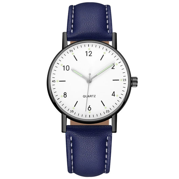 Wholesale Luminous Casual Digital Belt Quartz Watch For Men And Women Metal Case Stainless Steel Buckle Round Dial Ordinary Glass Mirror