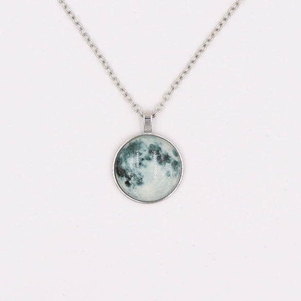 Wholesale Luminous Constellation Crystal Necklace With Moon Pendant For Men And Women