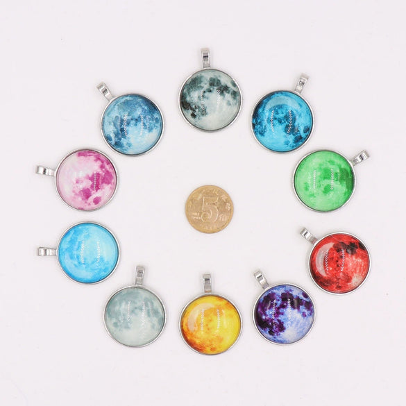 Wholesale Luminous Constellation Crystal Necklace With Moon Pendant For Men And Women