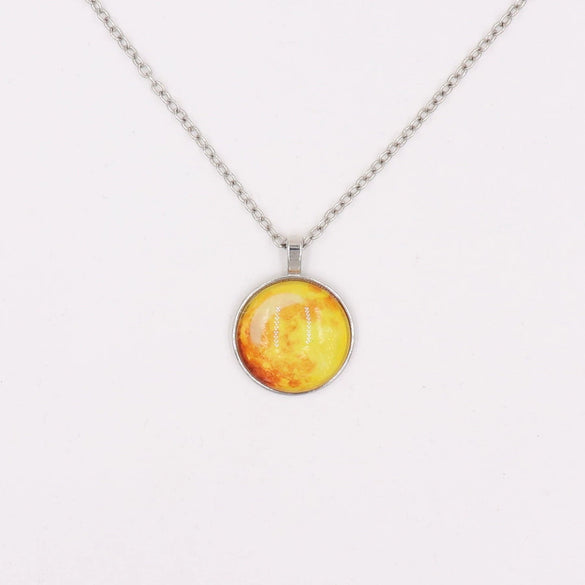 Wholesale Luminous Constellation Crystal Necklace With Moon Pendant For Men And Women