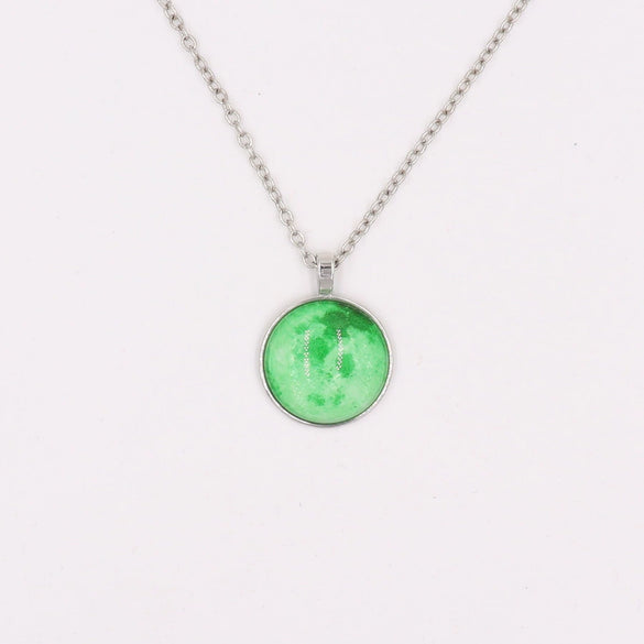 Wholesale Luminous Constellation Crystal Necklace With Moon Pendant For Men And Women