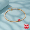Wholesale Luxury Colored Diamond Tennis Cz Bracelet In S925 Sterling Silver With Geometric Design And Inlaid Zircon For Women