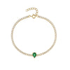 Wholesale Luxury Colored Diamond Tennis Cz Bracelet In S925 Sterling Silver With Geometric Design And Inlaid Zircon For Women
