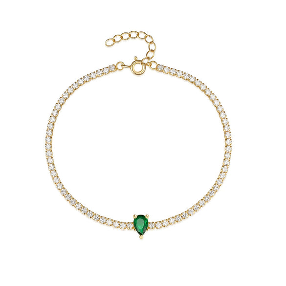 Wholesale Luxury Colored Diamond Tennis Cz Bracelet In S925 Sterling Silver With Geometric Design And Inlaid Zircon For Women