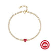 Wholesale Luxury Colored Diamond Tennis Cz Bracelet In S925 Sterling Silver With Geometric Design And Inlaid Zircon For Women