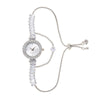 Wholesale Luxury Fashion Alloy Women's Round Dial Pullout Bracelet Watch