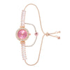 Wholesale Luxury Fashion Alloy Women's Round Dial Pullout Bracelet Watch