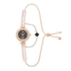 Wholesale Luxury Fashion Alloy Women's Round Dial Pullout Bracelet Watch
