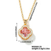 Wholesale Luxury Fashion Fiveleaf Flower Stainless Steel And Copper Necklace With Electroplating For Women