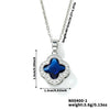 Wholesale Luxury Fashion Fiveleaf Flower Stainless Steel And Copper Necklace With Electroplating For Women