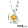 Wholesale Luxury Fashion Fiveleaf Flower Stainless Steel And Copper Necklace With Electroplating For Women