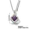 Wholesale Luxury Fashion Fiveleaf Flower Stainless Steel And Copper Necklace With Electroplating For Women