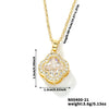Wholesale Luxury Fashion Fiveleaf Flower Stainless Steel And Copper Necklace With Electroplating For Women