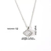 Wholesale Luxury Fashion Fiveleaf Flower Stainless Steel And Copper Necklace With Electroplating For Women