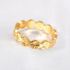 Wholesale Luxury Flower Combination Ring Jewelry Titanium Steel Gold Plated Geometric Style