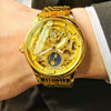 Wholesale Luxury Fully Automatic Mechanical Men's Watch With Moon Phase Function Alloy Case Stainless Steel Strap And Buckle Round Dial Mineral Reinforced Glass Mirror