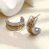 Wholesale Luxury Geometric Cshaped 18K Gold Plated Stainless Steel Earrings For Women