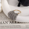 Wholesale Luxury High Grade Stainless Steel Gold And Silver Color Block Chain Tassel Ring Jewelry With Pvd Furnace Vacuum Real Gold Plating And Geometric Shape