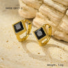 Wholesale Luxury Highend Stainless Steel Diamond Inlaid Zircon Electroplated Women's Earrings