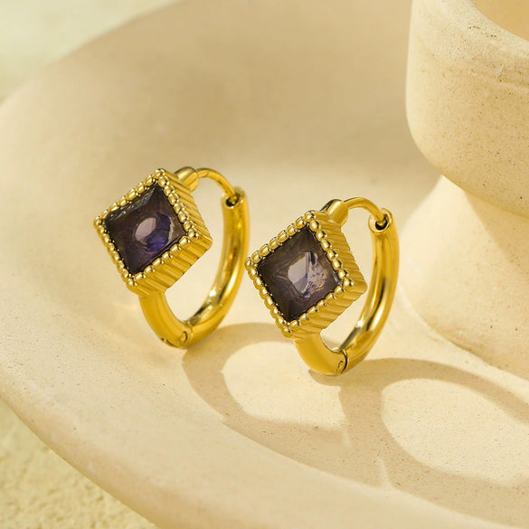 Wholesale Luxury Highend Stainless Steel Diamond Inlaid Zircon Electroplated Women's Earrings