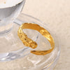 Wholesale Luxury Irregular Opening Ring Jewelry 316L Stainless Steel Geometric Electroplated For Women