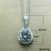 Wholesale Luxury Pearshaped Water Drop Pendant Necklace Mixed Gem Inlay Copper Ochain
