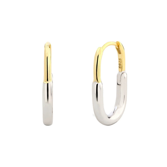 Wholesale Luxury S925 Silver Electroplated Ushaped Hoop Earrings