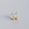 Wholesale Luxury S925 Sterling Silver Geometric Flower Electroplated Ear Buckle Earrings For Women