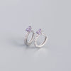 Wholesale Luxury S925 Sterling Silver Geometric Flower Electroplated Ear Buckle Earrings For Women