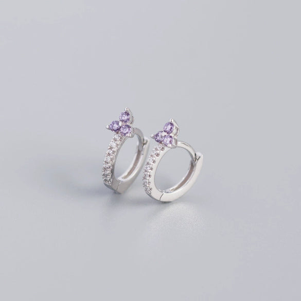 Wholesale Luxury S925 Sterling Silver Geometric Flower Electroplated Ear Buckle Earrings For Women