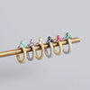 Wholesale Luxury S925 Sterling Silver Geometric Flower Electroplated Ear Buckle Earrings For Women