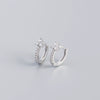 Wholesale Luxury S925 Sterling Silver Geometric Flower Electroplated Ear Buckle Earrings For Women