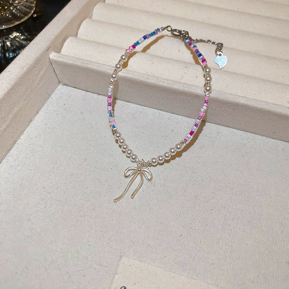 Wholesale Luxury Silver Bracelet With Imitation Pearls And Geometric Zirconia For Women