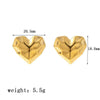 Wholesale Luxury Women's Jewelry Set With Earrings And Necklaces Rhombus Cut Heart Water Drop Bell Pattern 18K Goldplated Titanium Steel