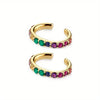 Wholesale Luxury Zircon Earrings Set Geometric Style Copper