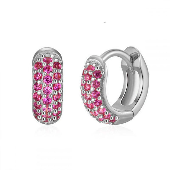 Wholesale Luxury Zircon Women's Copper Geometric Purely Handmade Earrings