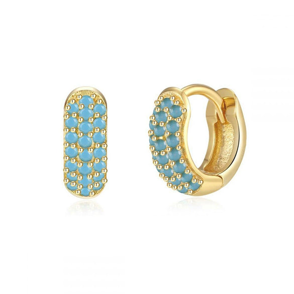 Wholesale Luxury Zircon Women's Copper Geometric Purely Handmade Earrings