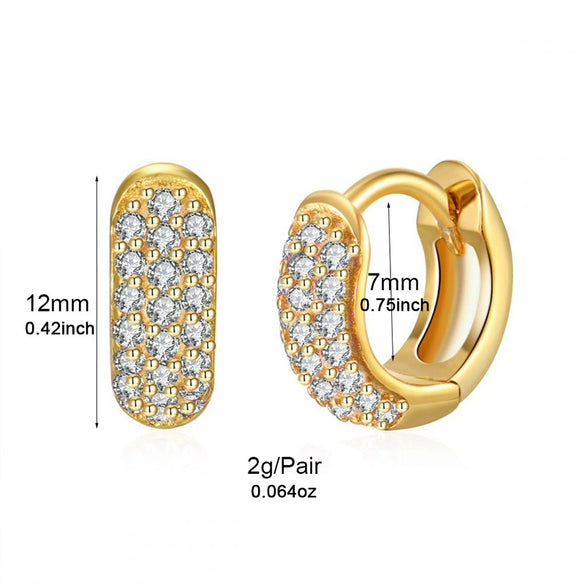 Wholesale Luxury Zircon Women's Copper Geometric Purely Handmade Earrings