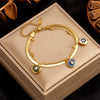 Wholesale Magnetic Czech Diamond Bracelet Titanium Steel Geometric Style Electroplated Unisex Jewelry
